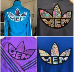 Men’s customized Adidas Trey foil Track Jacket