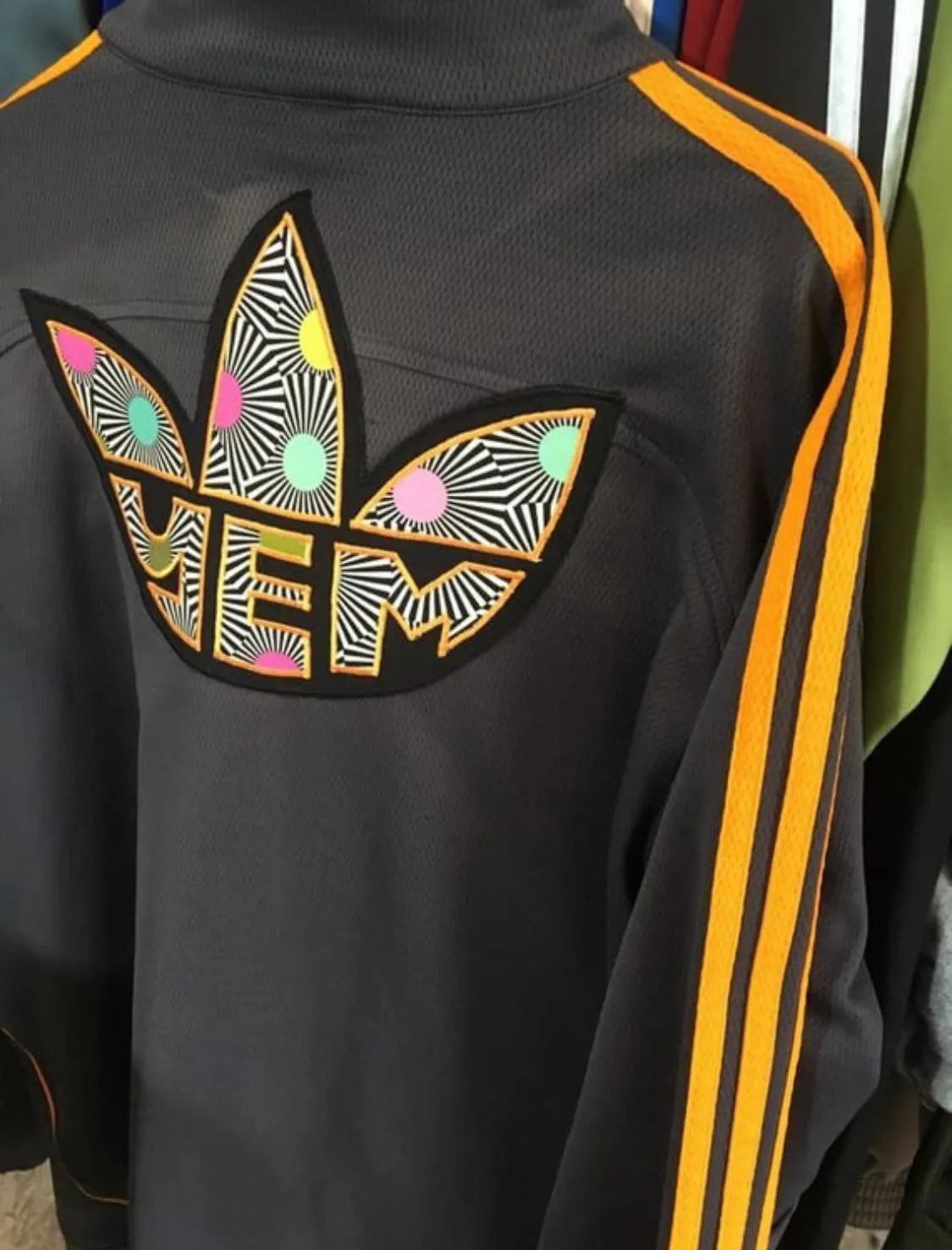 Men’s customized Adidas Trey foil Track Jacket