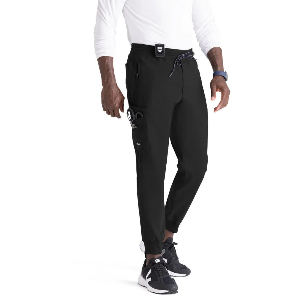 Men's Murphy Jogger Scrub Pant - Greys Anatomy Spandex Stretch Collection / Color - Black / Fit - Regular / Sizes - XS, S, M, L, XL, 2XL, 3XL by Barco Uniforms