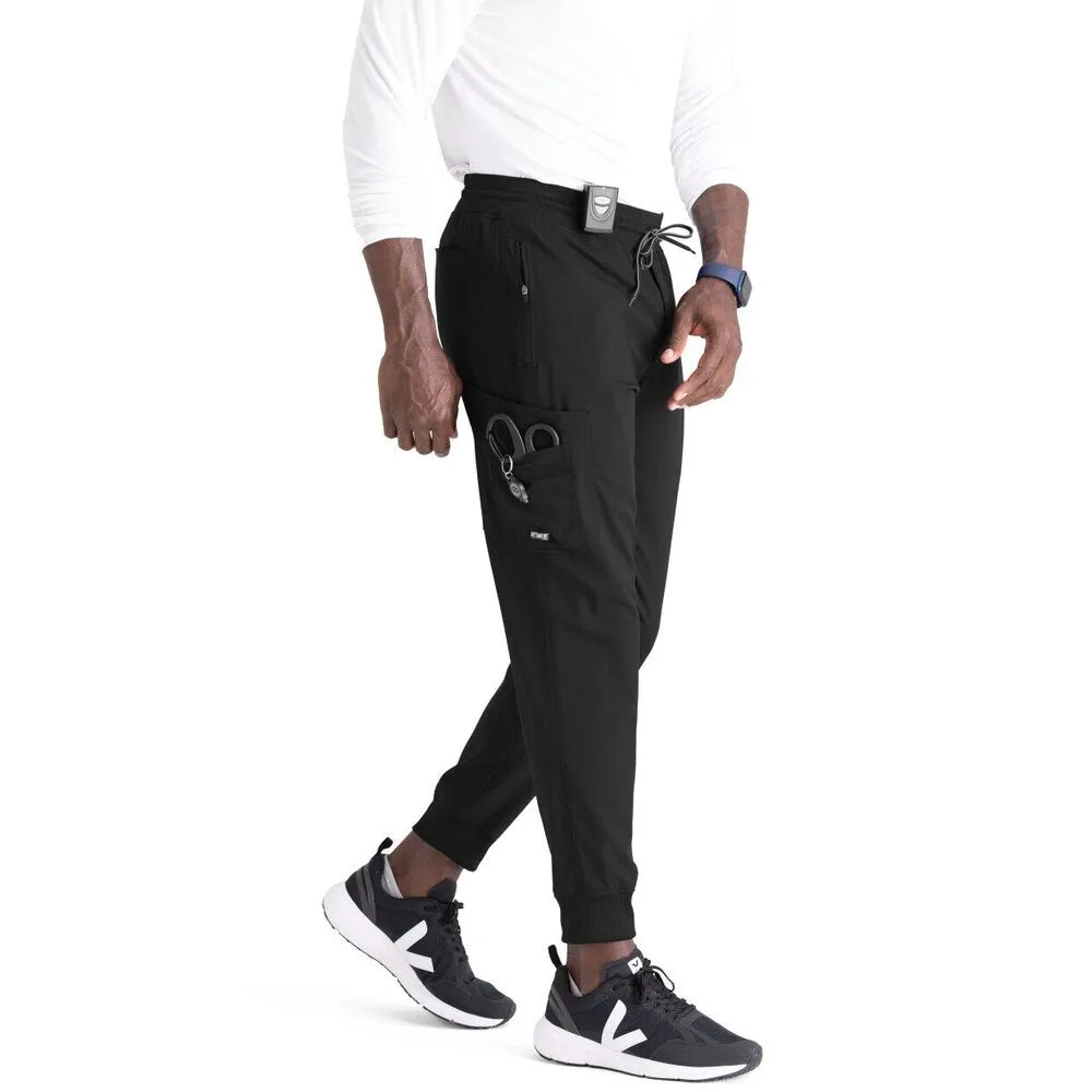 Men's Murphy Jogger Scrub Pant - Greys Anatomy Spandex Stretch Collection / Color - Black / Fit - Regular / Sizes - XS, S, M, L, XL, 2XL, 3XL by Barco Uniforms