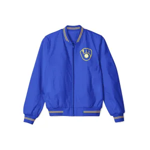 Milwaukee Brewers Blue Bomber Jacket – Lightweight Outerwear with Classic Team Logo