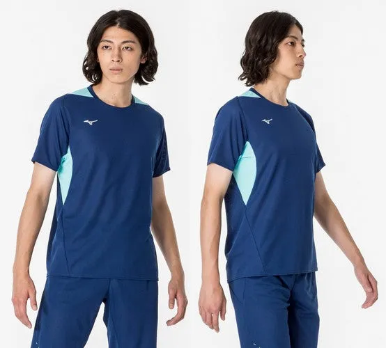 Mizuno T-shirt, plastic shirt, short sleeve top, MIZUNO sportswear, men's