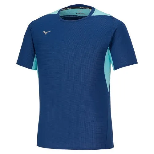 Mizuno T-shirt, plastic shirt, short sleeve top, MIZUNO sportswear, men's