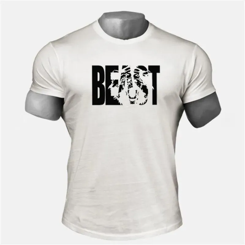 Muscle guys Brand Men's NO PAIN NO GAIN Gym T Shirts,Bodybuilding Fitness Workout Clothes Cotton T-Shirt