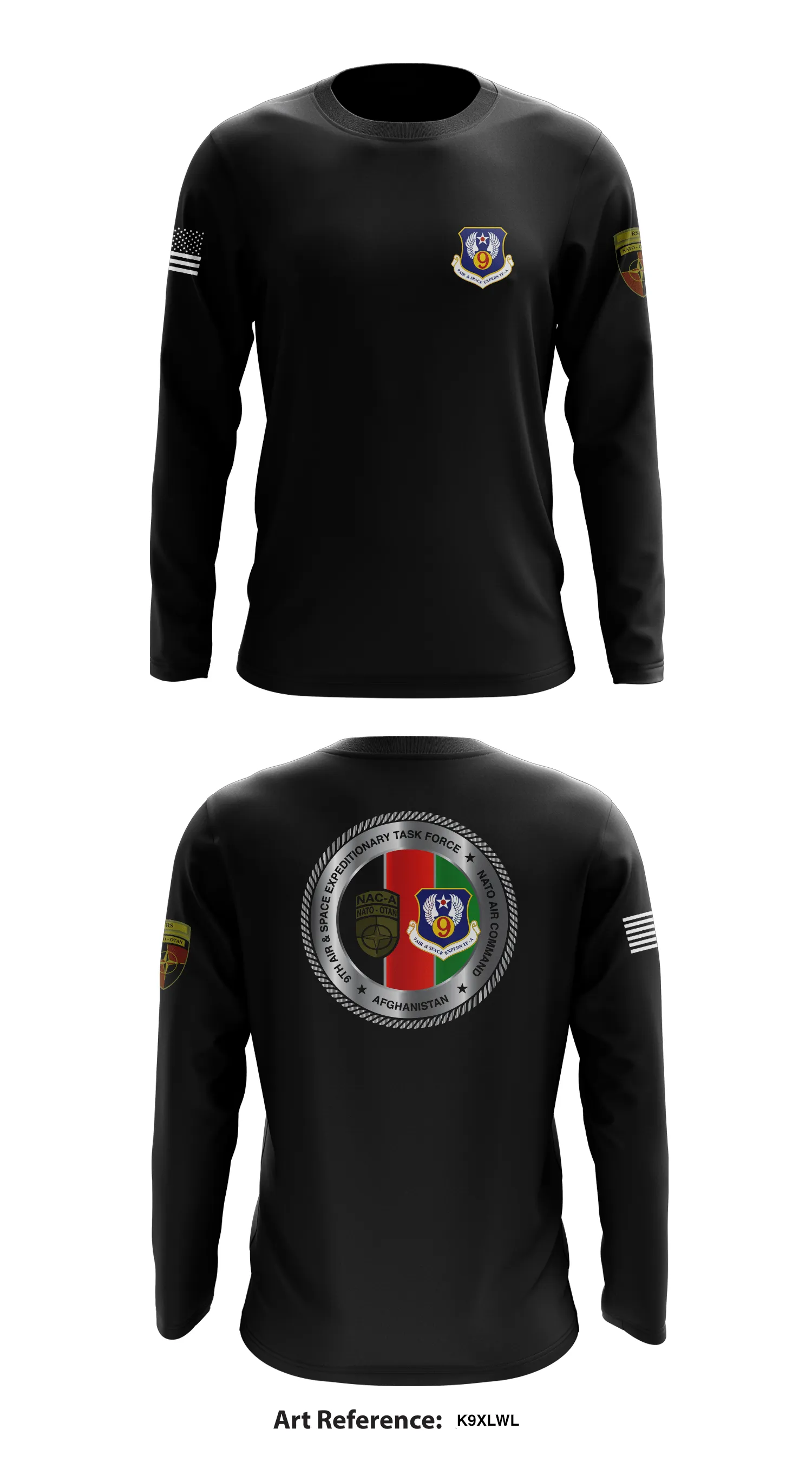 NAC-A/ 9 AETF-A Store 1 Core Men's LS Performance Tee - K9xLwL