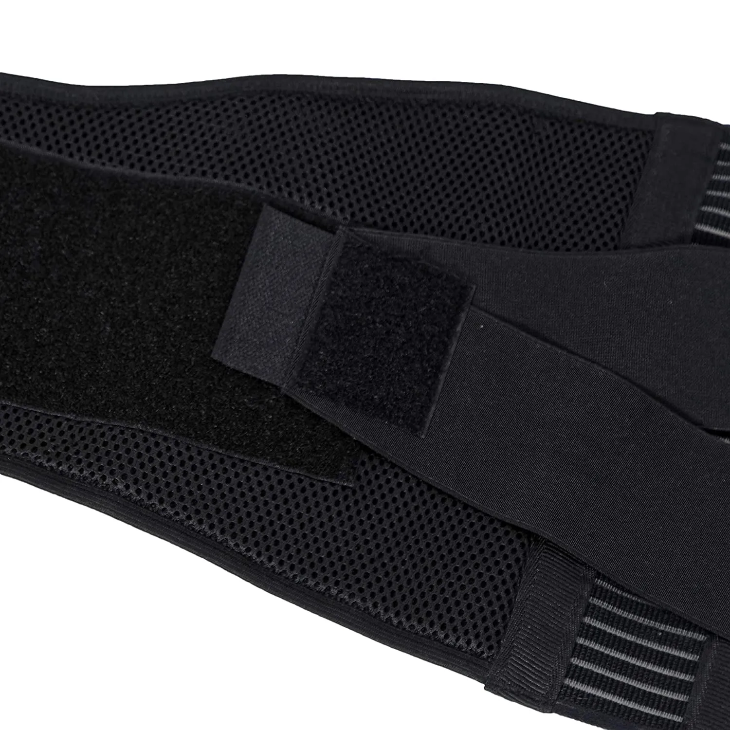 NeoTech Care Adjustable Compression Back Brace Lumbar Support Belt, Black, Size Small