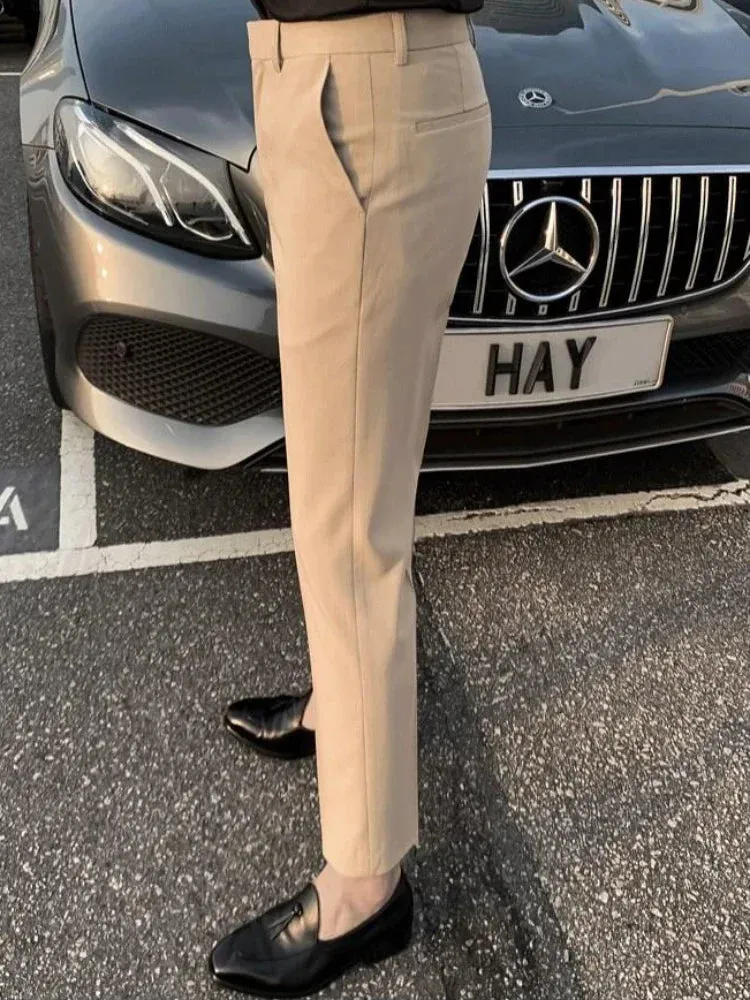 Neue Herrenanzughose Weiß Slim Fit Sommerhose