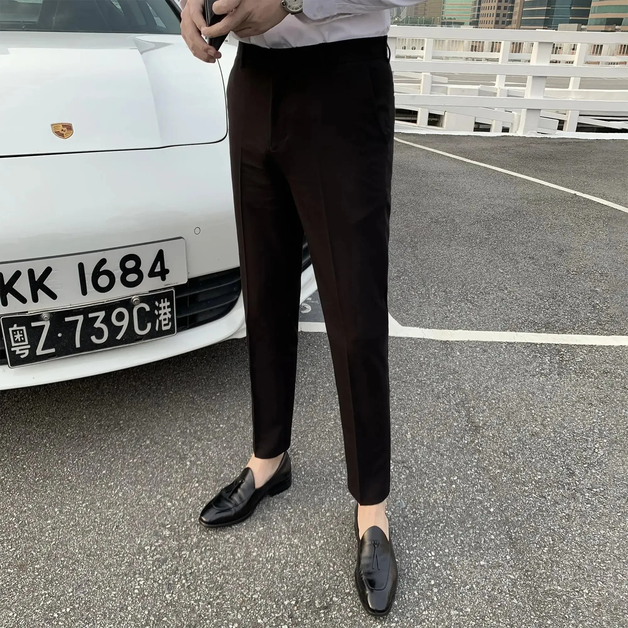 Neue Herrenanzughose Weiß Slim Fit Sommerhose