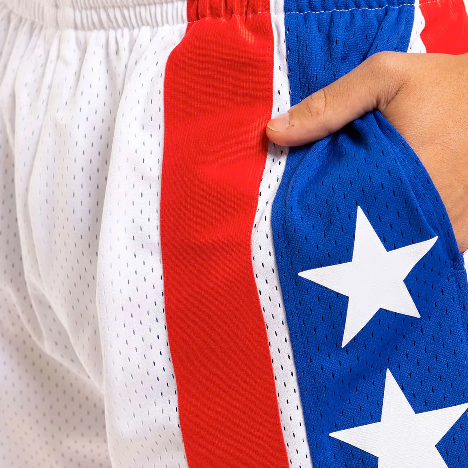 New Jersey Nets 73-74 HWC Swingman Shorts - White