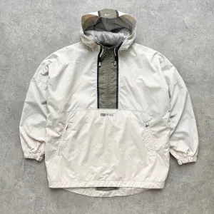 Nike 1990s 1/4 zip lightweight spellout shell jacket (M)