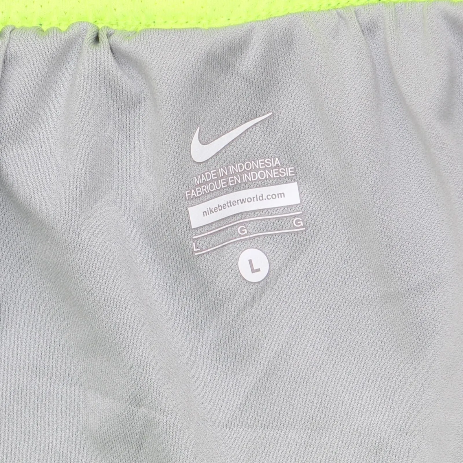 Nike Womens Running Shorts with Attached Briefs Royal Blue / Neon Green L