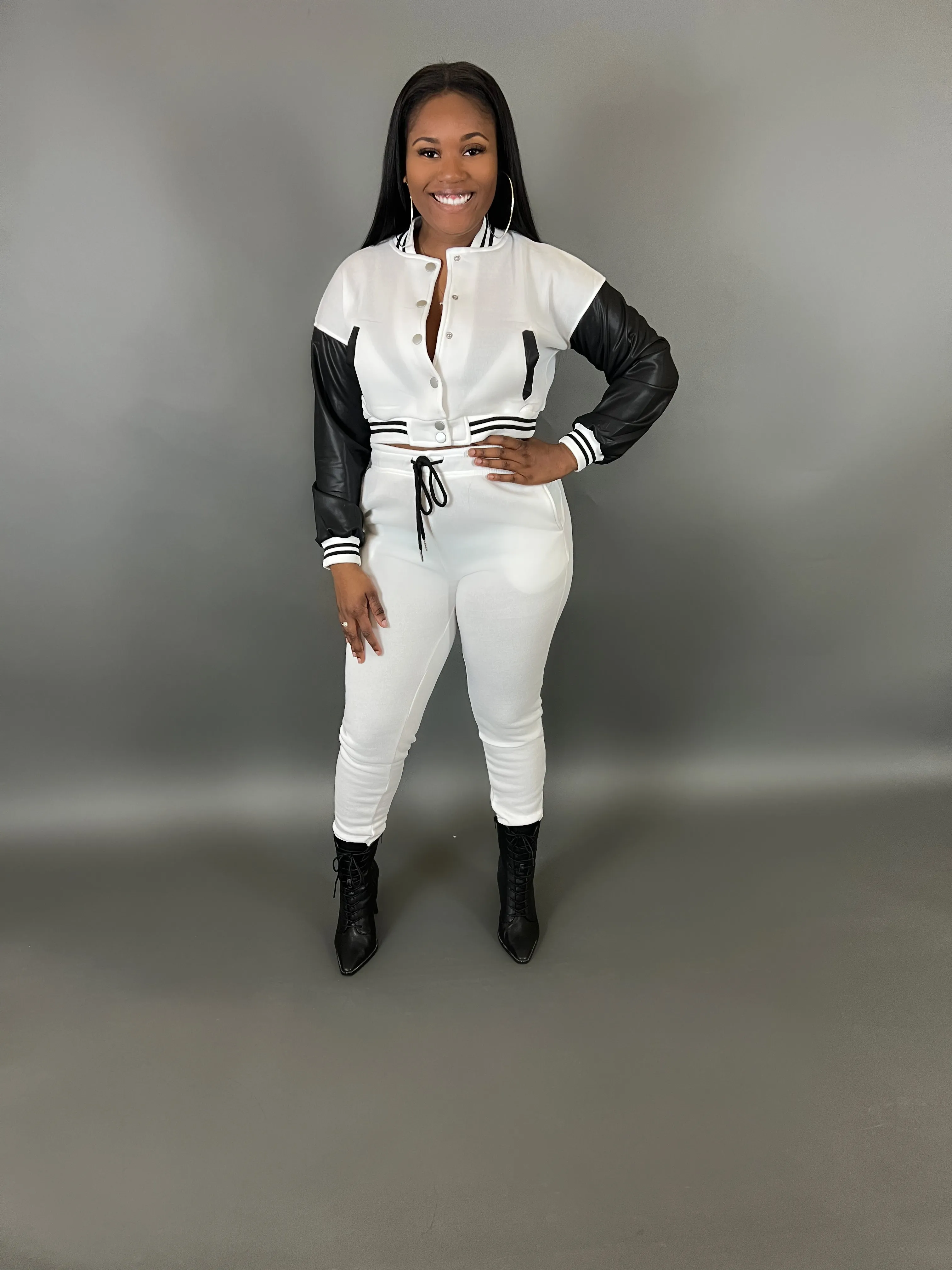 NOT PLAYING FAIR VARSITY PANTS SET