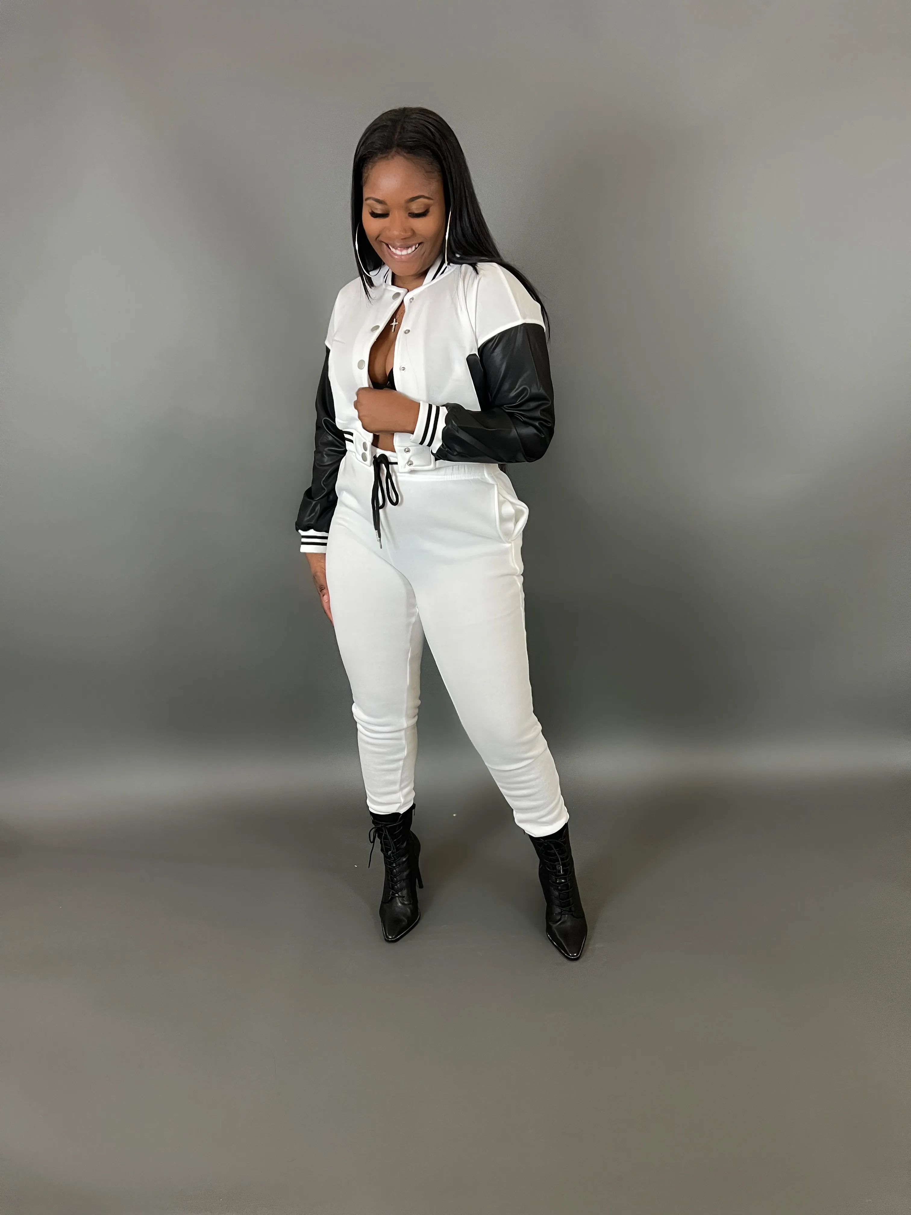 NOT PLAYING FAIR VARSITY PANTS SET