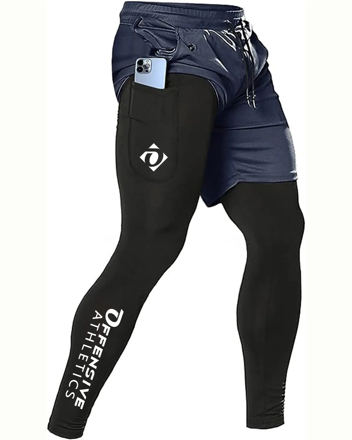 OA Mens - Running Pants, Gym Workout Compression Pants for Men Training Athletic Pants