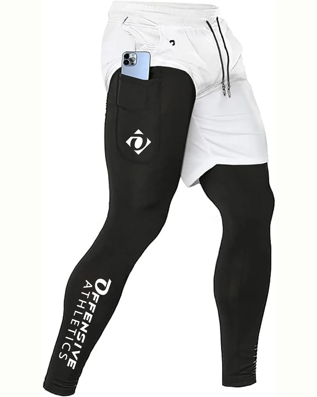 OA Mens - Running Pants, Gym Workout Compression Pants for Men Training Athletic Pants