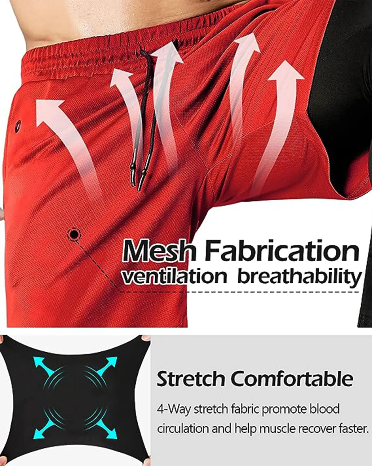 OA Mens - Running Pants, Gym Workout Compression Pants for Men Training Athletic Pants