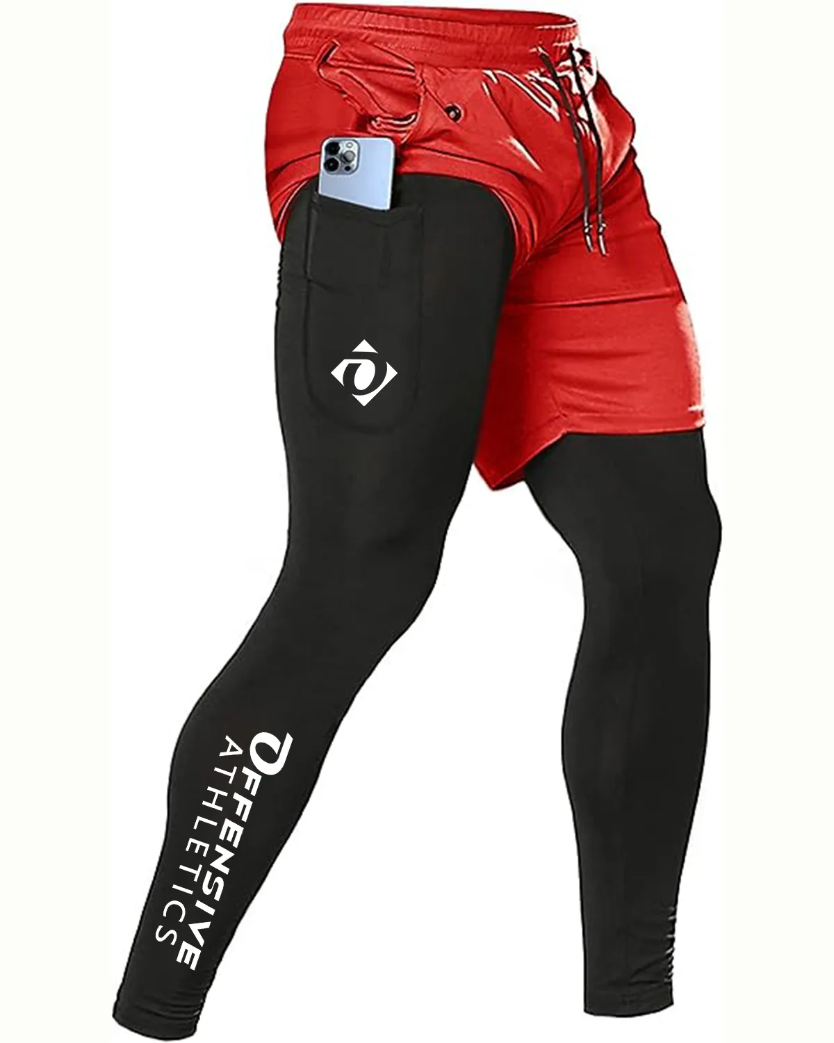OA Mens - Running Pants, Gym Workout Compression Pants for Men Training Athletic Pants