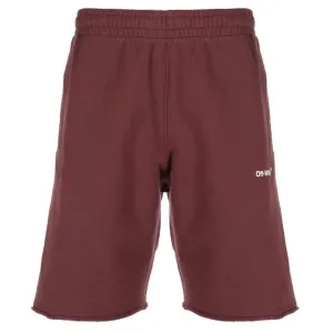 Off-White Mens Shorts OMCI006F22FLE0012801 Burgundy