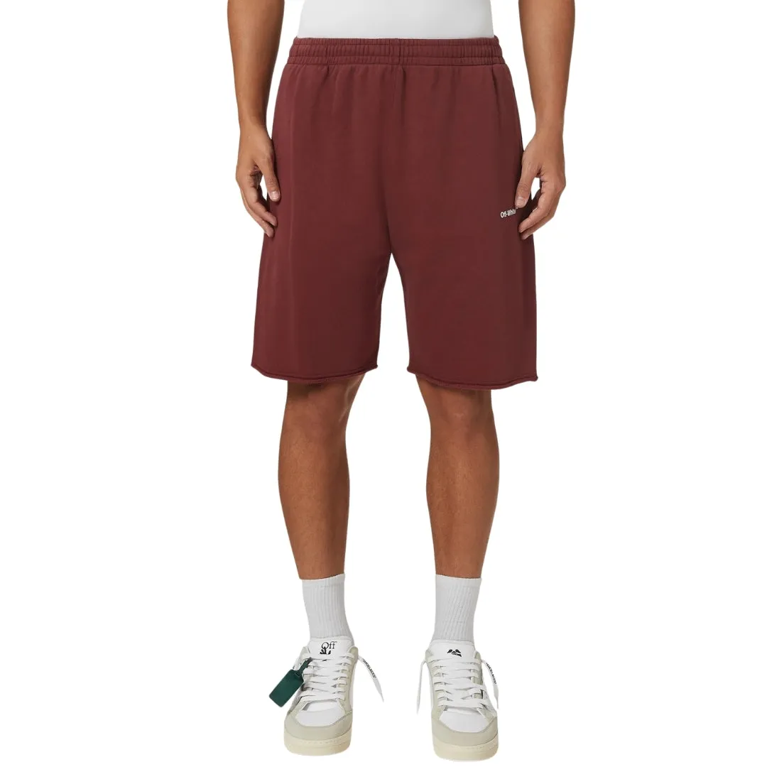 Off-White Mens Shorts OMCI006F22FLE0012801 Burgundy
