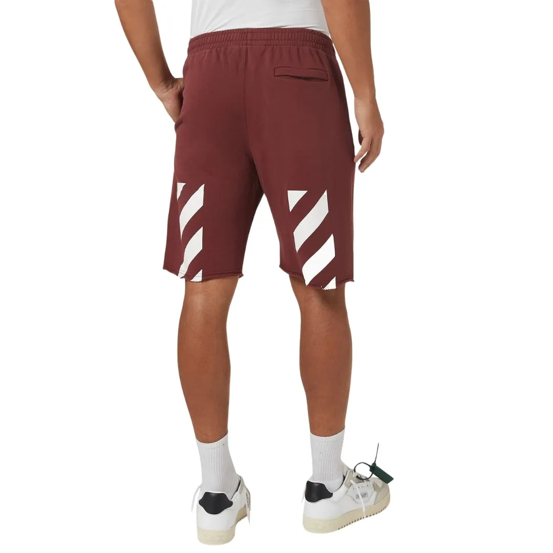 Off-White Mens Shorts OMCI006F22FLE0012801 Burgundy