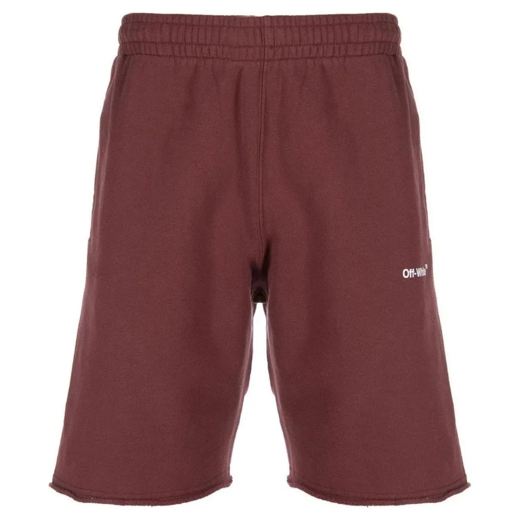 Off-White Mens Shorts OMCI006F22FLE0012801 Burgundy