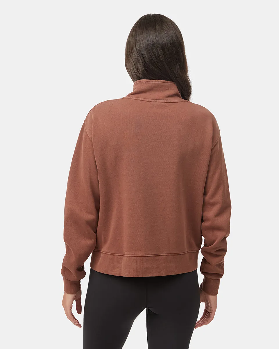 Organic Cotton French Terry Half Zip