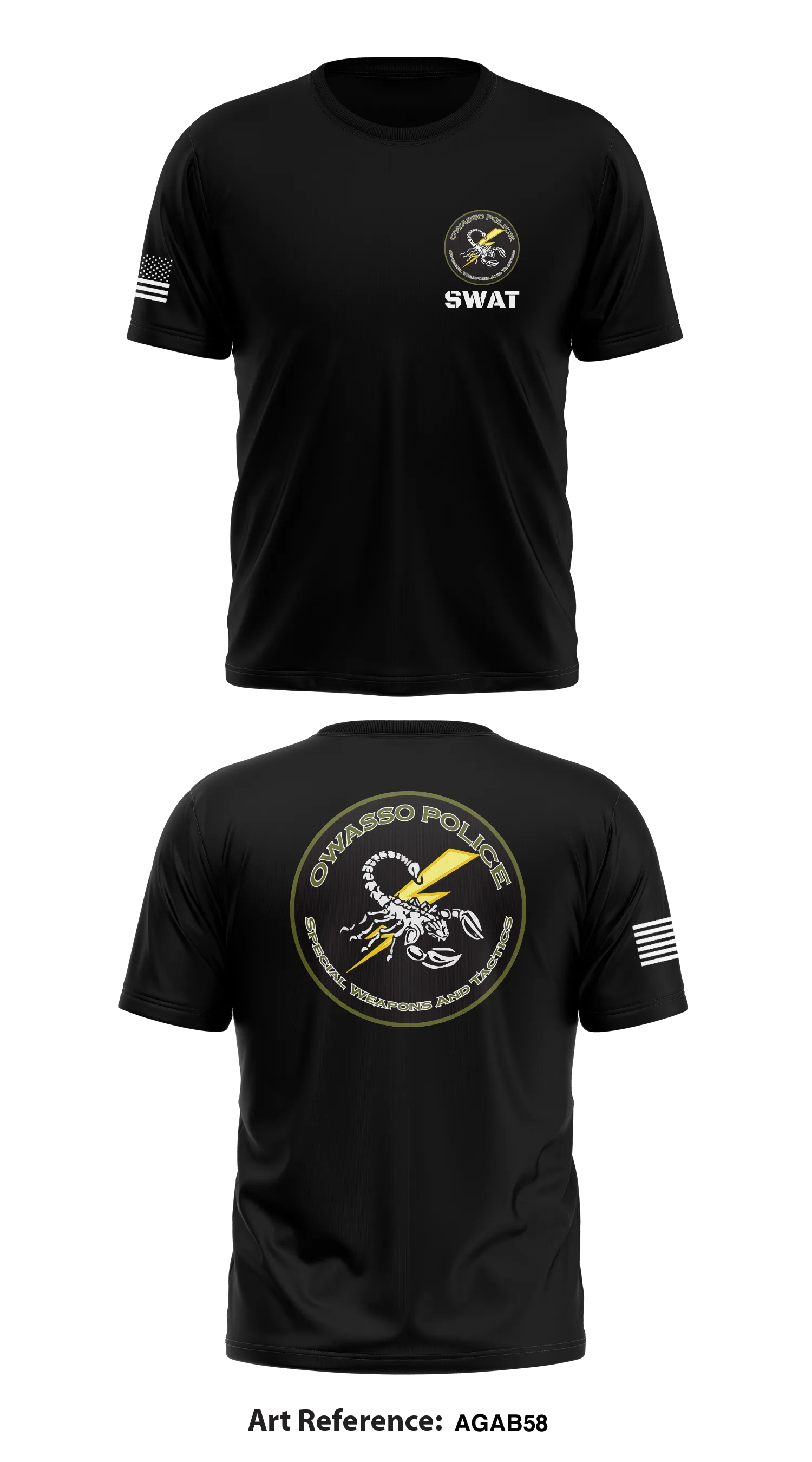 Owasso SWAT Store 1 Core Men's SS Performance Tee - aGab58