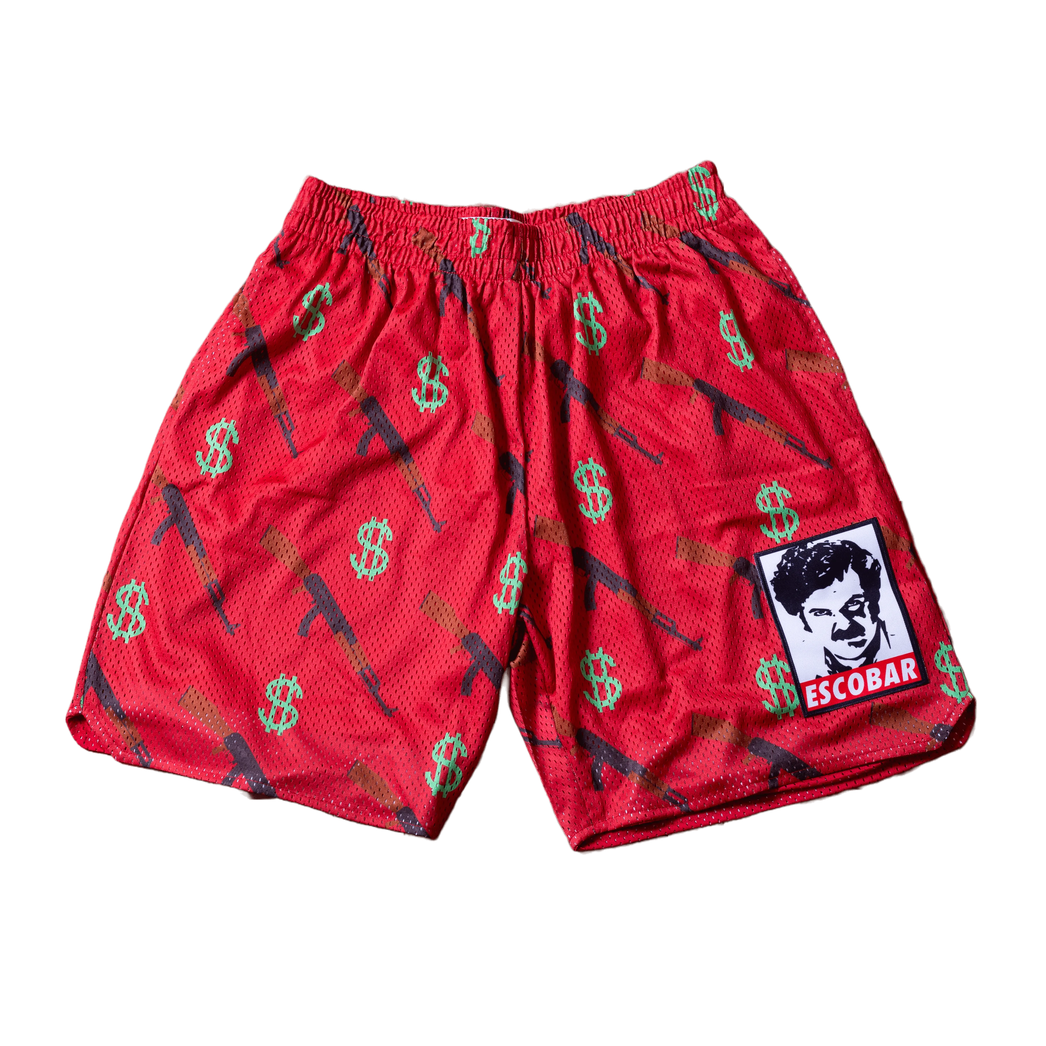 PABLO ESCOBAR BASKETBALL SHORTS RED
