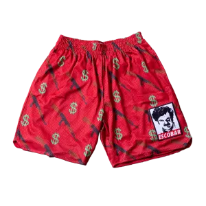 PABLO ESCOBAR BASKETBALL SHORTS RED