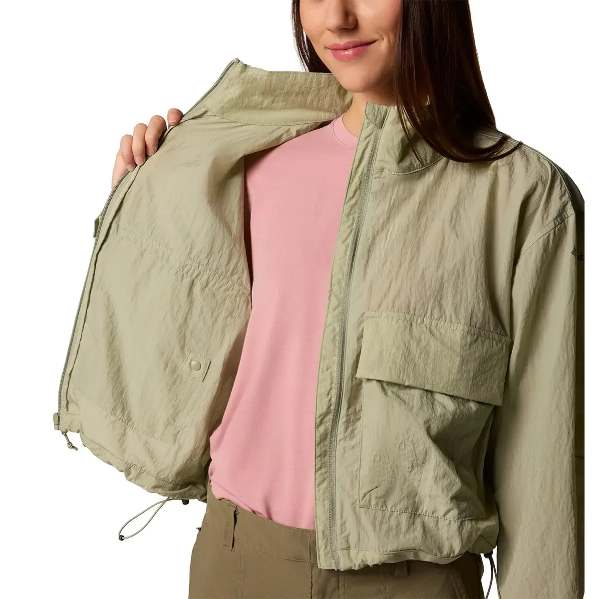 Paracutie™ Cropped Cargo Windbreaker - Safari