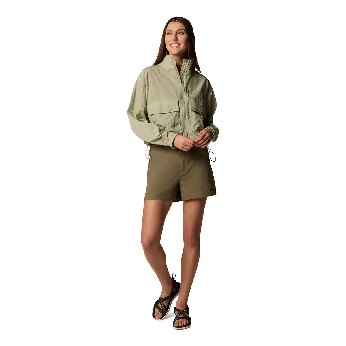 Paracutie™ Cropped Cargo Windbreaker - Safari