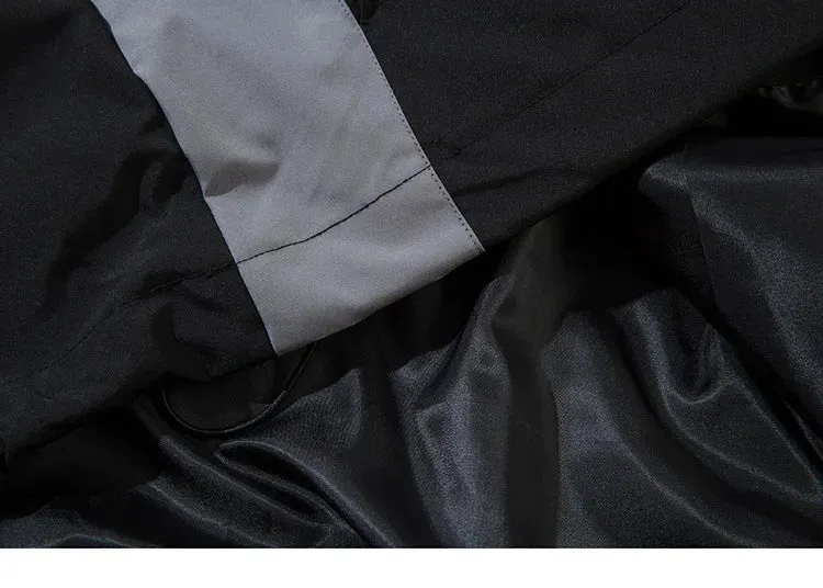 Patchwork Striped Zipper Thin Jacket