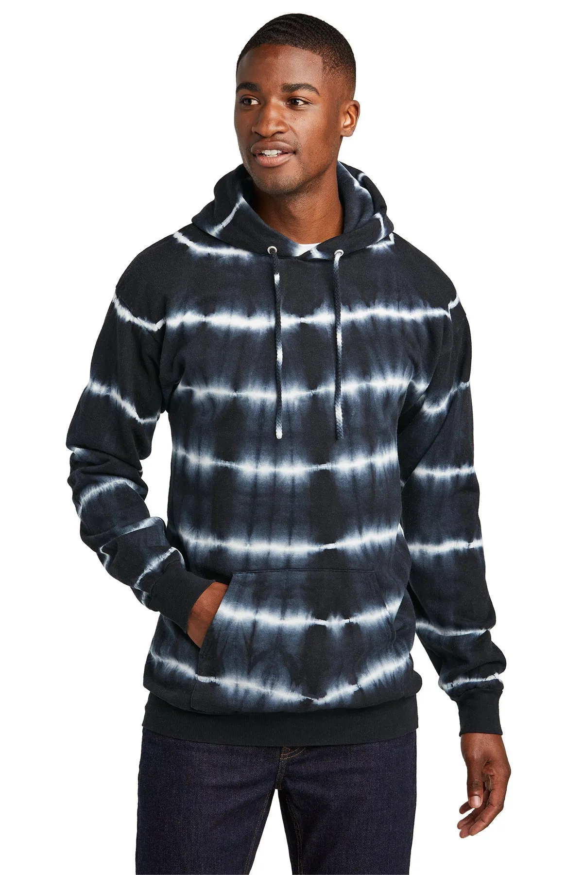 PC143 Port & Company ®Allover Stripe Tie-Dye Fleece