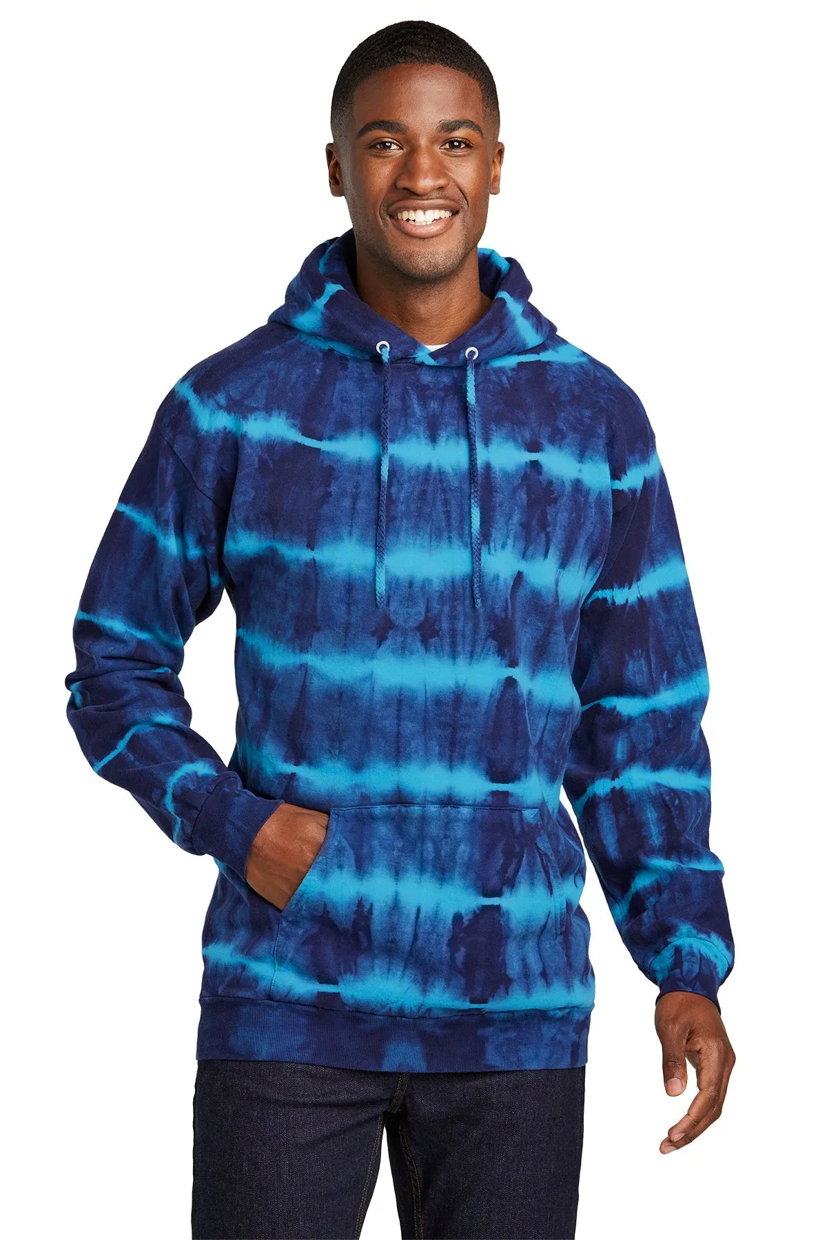 PC143 Port & Company ®Allover Stripe Tie-Dye Fleece