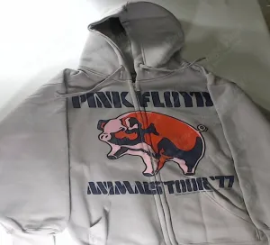 Pink Floyd - Animals Tour '77 Grey Zip-Up Hoodie