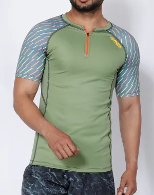 Pista Green Compression T-Shirt