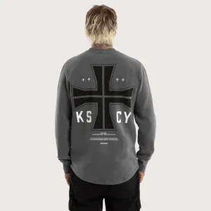 Plaza Dual Curved Sweater Pigment charcoal