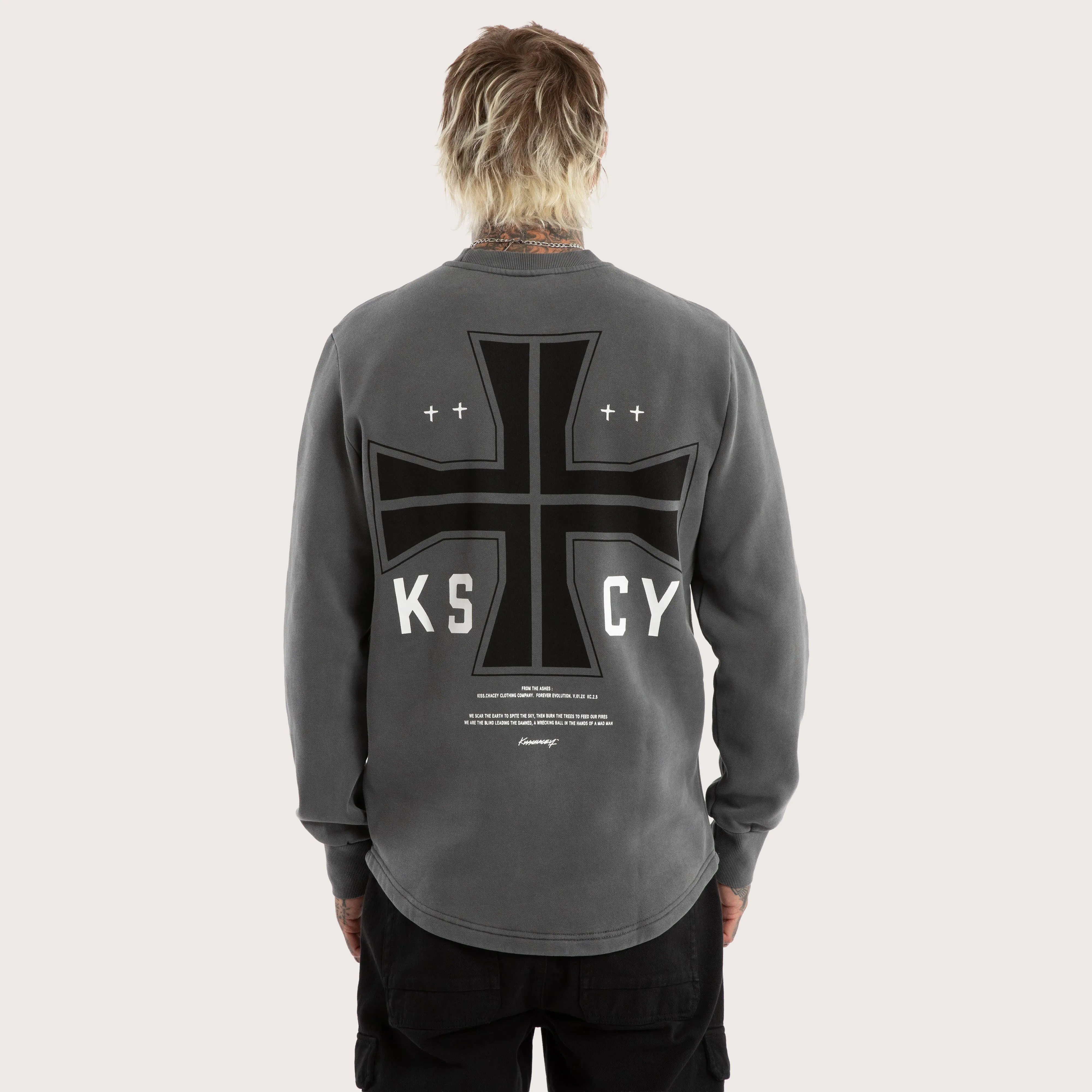 Plaza Dual Curved Sweater Pigment charcoal