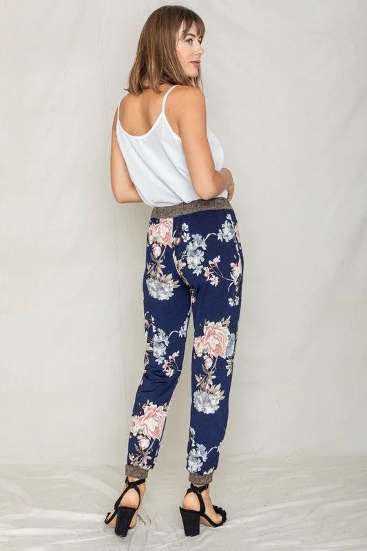 Plus Rose Print Jogger