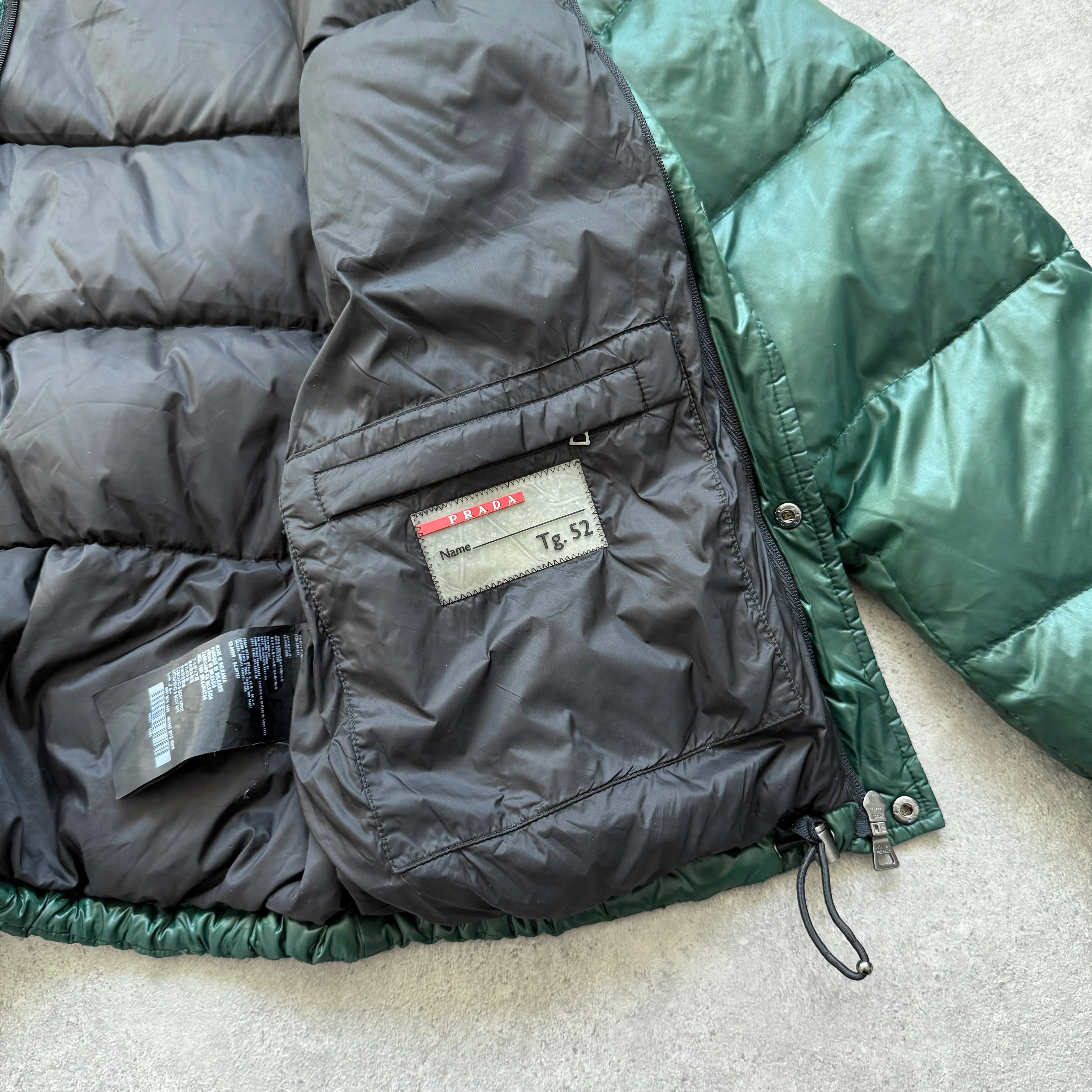 Prada Milano RARE 2011 down fill nylon technical puffer jacket (L)