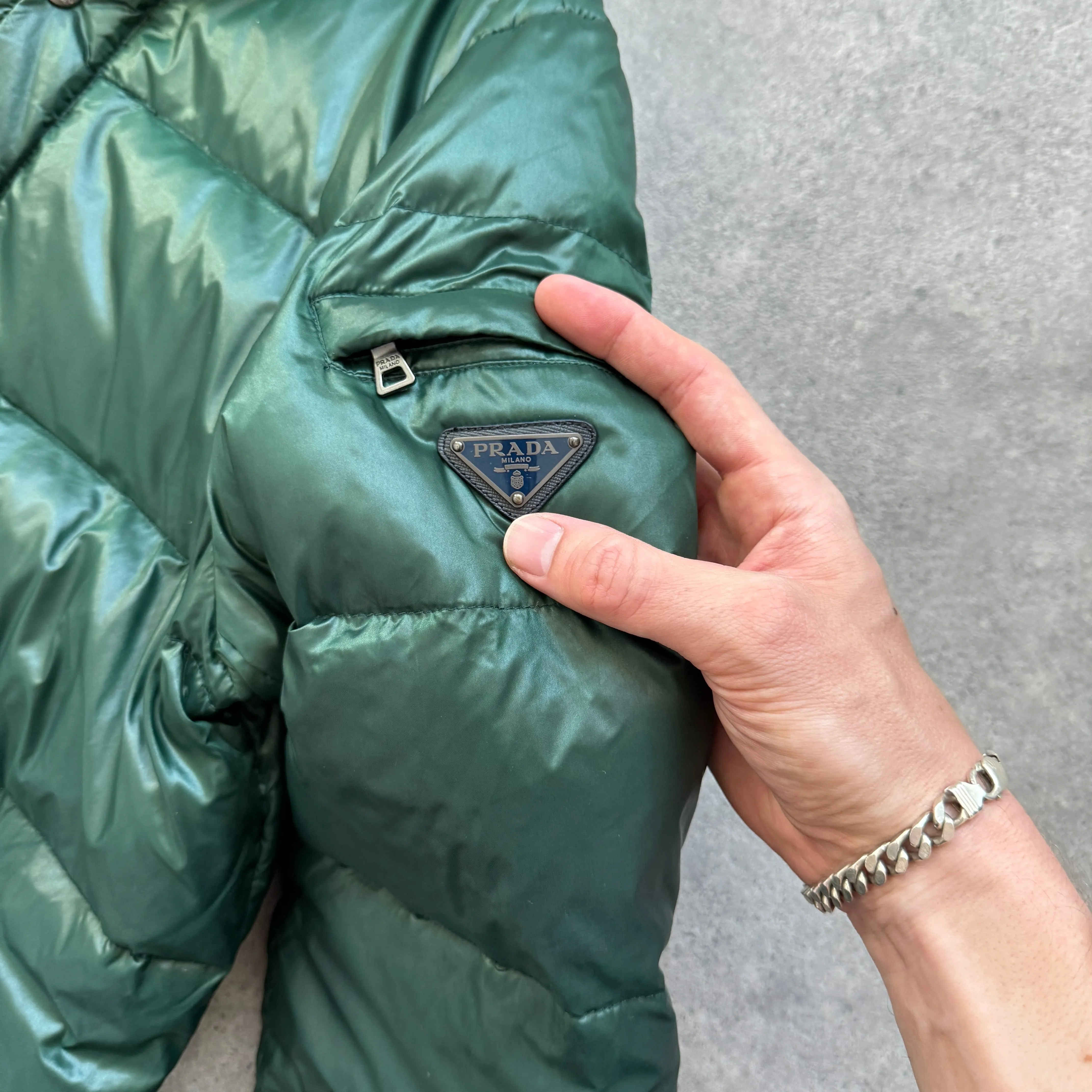Prada Milano RARE 2011 down fill nylon technical puffer jacket (L)