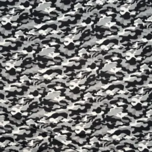 Printed Polar Fleece Camo Black Mini