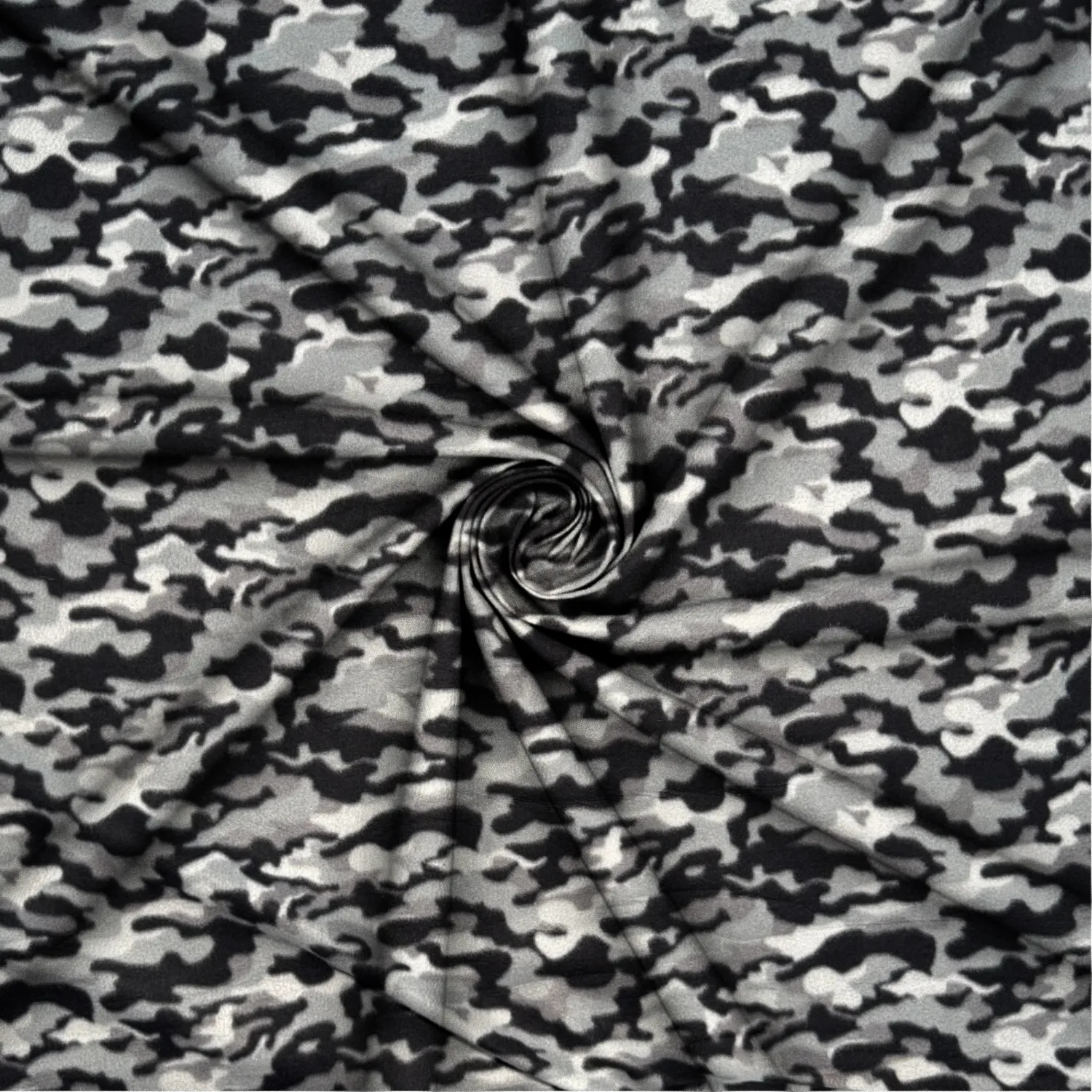 Printed Polar Fleece Camo Black Mini