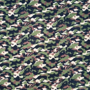 Printed Polar Fleece Camo Green & Brown Mini