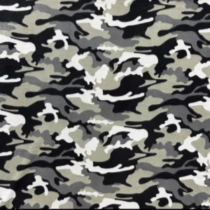 Printed Polar Fleece Camo Sage & Black
