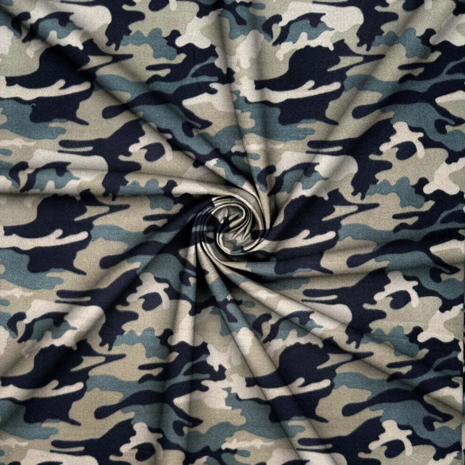Printed Polar Fleece Camo Sage & Black