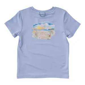 Pro Performance Fishing Tee with Girl Beach Art