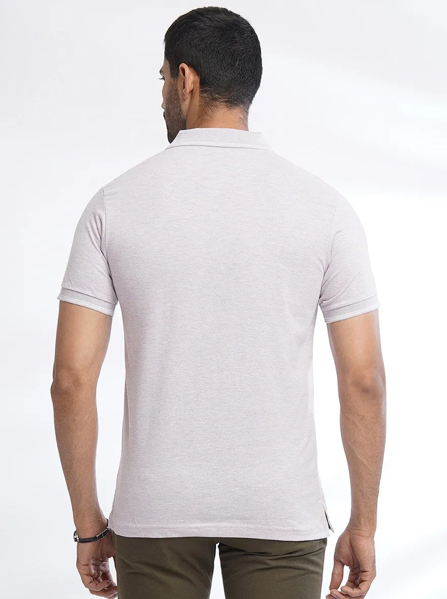 Purple Solid Slim Fit Polo T-Shirt | Greenfibre