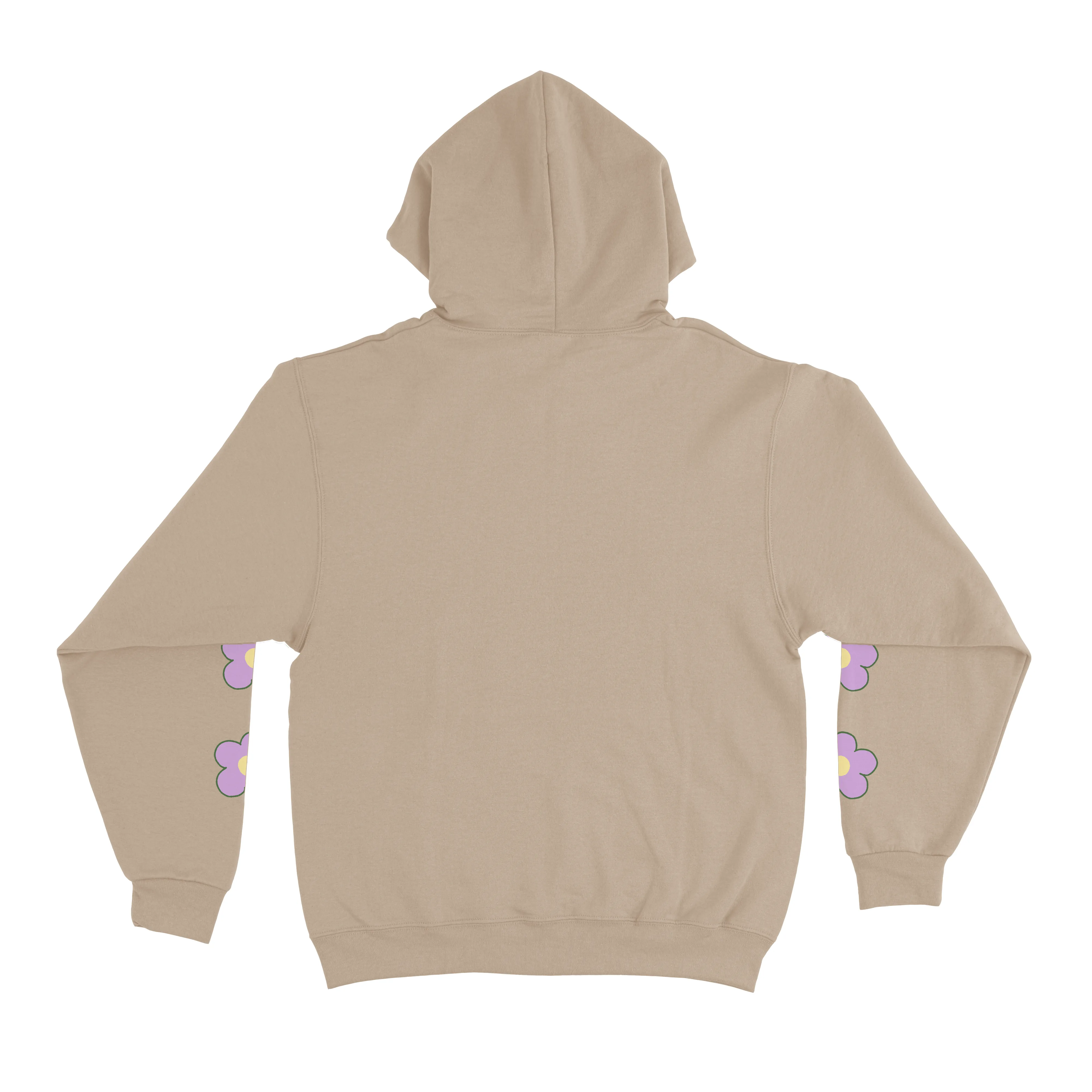 "Fisheye" Fleece Hoodie Beige