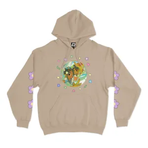 "Fisheye" Fleece Hoodie Beige